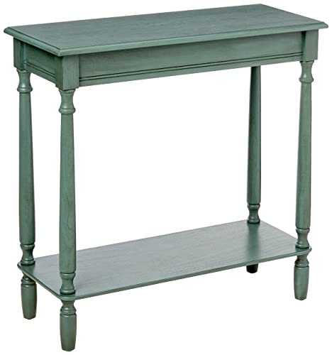 Décor Therapy Console Table, Hardwood, Antique Teal, W x 11.8" D x 28.25" H