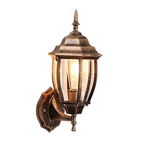 Chents Wall Lamps, Retro European Brown European Outdoor Retro Wall Lamp Simple American Wall Lamp Outdoor Creative Staircase Lamp Community Villa Nordic Garden Lamp Discover The Light Hallway Wall