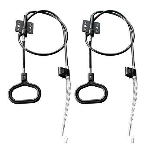 Faderr D-Ring Handle Recliner Pull Cable Spring, Recliner Replacement Parts Sofa Reliable Release Pull Cables D-Ring Handle, Sofa Pull Type Release Lever Handle Replacement Cable(Black/2 pcs)