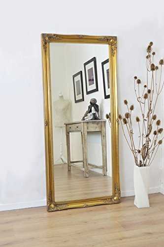 FULL LENGTH Antique GOLD Dressing/Hall Mirror complete with Premium Quality Pilkington's Glass - Overall Size: 66inches x 30inches (168cm x 77cm)