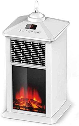 Electric wood-burning stove room heating - bedroom room heating with 2 heat settings electric room heating oscillating heating fireplace heating for indoor use low-noise flame effect white