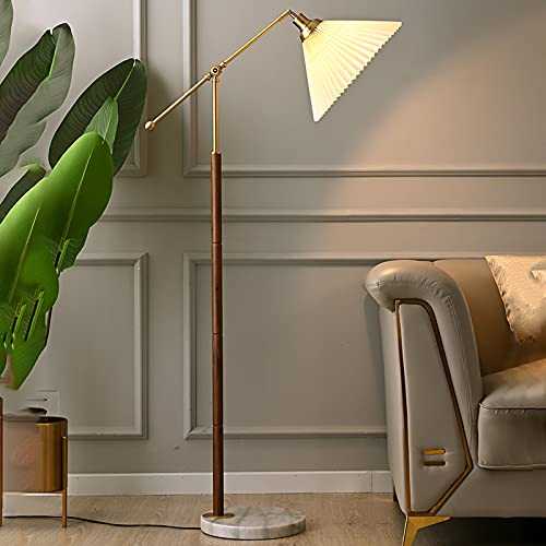 PPBB LED Floor Lamp Dimmable Retro Metal Copper Floor Light 12W Adjustable Energy Saving Standing Lamp for Living Room, Bedrooms and Office (With light source)