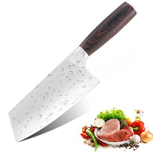 KENTROON Japanese Santoku Knife, 7"Chef Knife Chopping Knife with German Stainless Steel, Anti-Rust&High Carbon,Ergonomic Handle,Cooking Gift Best for Home and Restaurant, Gift Box for Chef,Home Cook