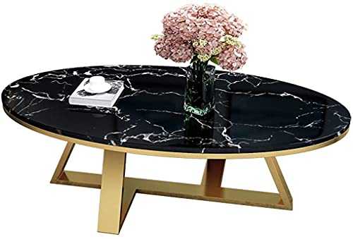 XWZH Living Room Home Office Furniture Living Room Tea tables Oval Marble Storage table Simple Dining/Lamp/End Table,Polished Surface Metal Base,Creative Home Decor Side Table