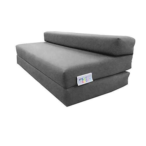 My Layabout Double | 2 Seater | Kids Z Bed/Sofa bed/Fold up bed | Available in 10 colours (Grey)