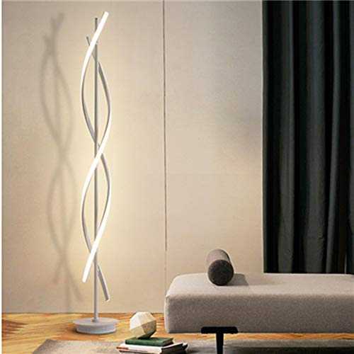 ELINKUME Dimmable Floor Lamp LED White Spiral Standing Lamp 30W Adjustble Light Modern Creative Unique Style Perfect for Indoor Decoration Lighting/Living Room Lamp