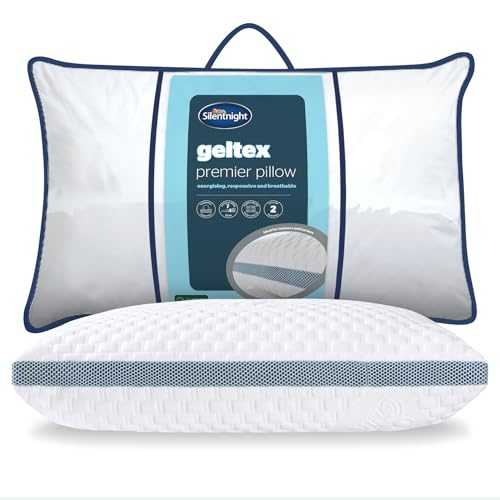 Silentnight Geltex Pillow - Cooling Breathable Gel Firm Support Pillow for Neck Back Body Pain Front Side Sleepers - Ventilated Supportive Bed Pillow with Luxury Knitted Quilted Cover