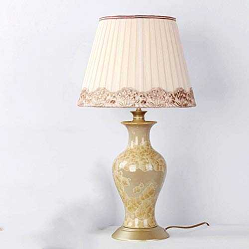 WZHZJ Traditional Table Lamps Set Of 2 Bronze Iron Scroll Tapered Cream Drum Shade for Living Room Family Bedroom