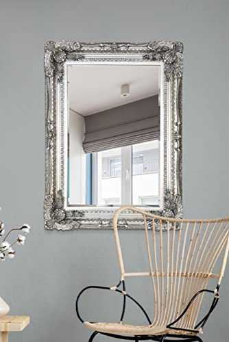 MirrorOutlet GL151 4Ft X 3Ft 120cm X 90cm Large Silver Rectangle Antique Style Big Wall Mirror