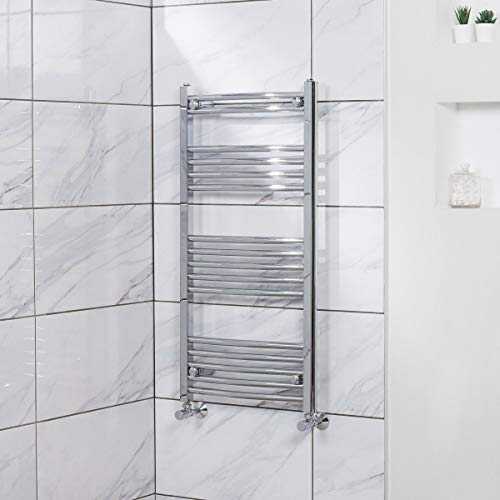 NRG Curved Heated Towel Rail Radiator Bathroom Central Heating Ladder Warmer Rad 1000x500mm Chrome