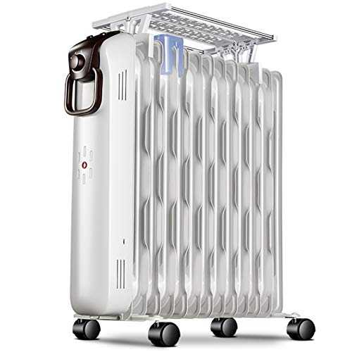 HIZLJJ Indoor Space Heaters,Oil Filled Radiator Heaters Indoor Portable Electric with Remote,Built-in 24-Hrs Auto On/Off Timer,Digital Thermostat,Safe and Quiet Heater for Home Office Use