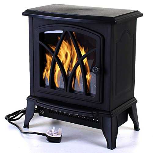 Marko Heating Lexham Electric Fireplace 2KW Fire Wood Flame Heater Stove Living Room Log Burner 2000W