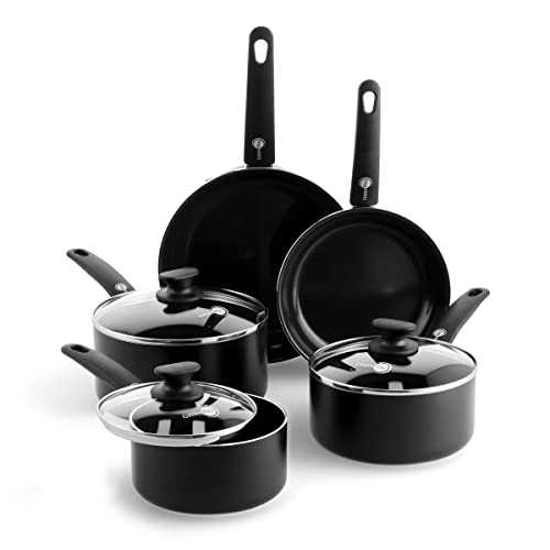 GreenPan Cookware Set, Non Stick, Toxin Free Ceramic Saucepans - Induction & Oven Safe Cookware - 5 pcs