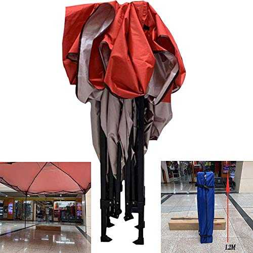 FCXBQ Seasons Gazebos Heavy Duty Canopy - 3x3m All Weather Waterproof Pop Up Gazebo - Frame,Securing Pegs & Storage Bag - Red