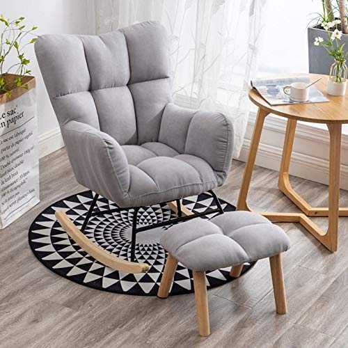 lxwi Armchair Rocking Chair Recliner Balcony Living Room Bedroom Home Lazy Sofa Small Apartment Adult Nap Leisure Rocking Rocking Chair + Footstool(Color:7)