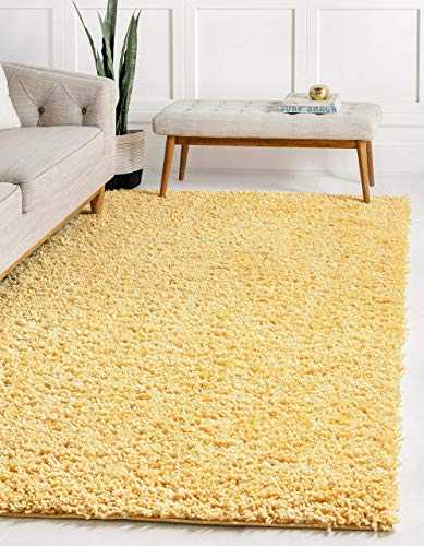 BRAVICH Rug Masters Polypropylene Rectangular Modern Shaggy Soft Carpet for Indoor and Outdoor Use | Non Shedding Washable, 240 x 330 cm (8ft x 10ft10) - Gold Ocgre