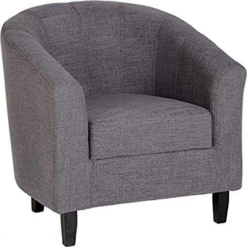 Seconique Tempo Tub Chair, Fabric, Grey, 76 x 73 x 75 cm