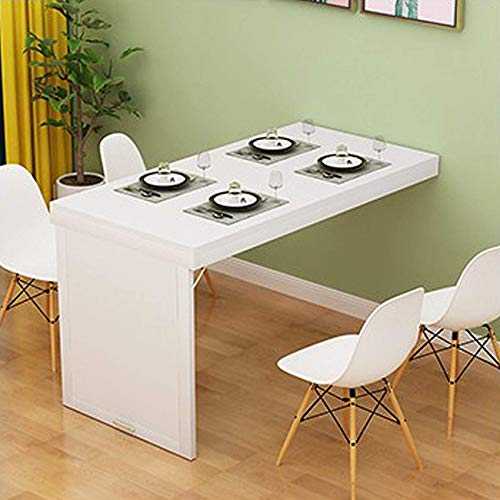 Lsqdwy Wall Mounted Folding Table Space Saver Drop-leaf Table Kitchen & Dining Table Desk Desktop Folding Wall Fold Out Convertible Desk, Wood