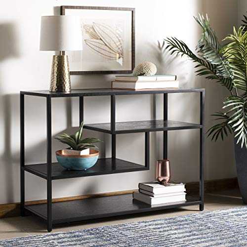 Safavieh Home Reese Mid-Century Modern Black and Matte Black Console Table