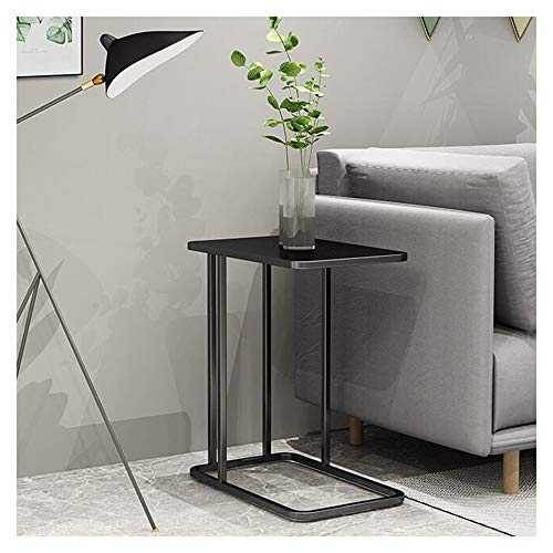 LIANG Living Room Sofa Side End Table/Metal F Or Laptop Coffee Table Sofa Table/C Shaped Table, Space Saving (Color : Gold)