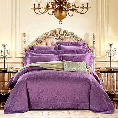 HJRBM Egyptian Cotton Grey Color Luxury Bedding Set 4/7Pcs Bed Sheet Set Duvet Cover Pillow Shams,2,Queen Size 7pcs (4 Queen Size 4pcs)