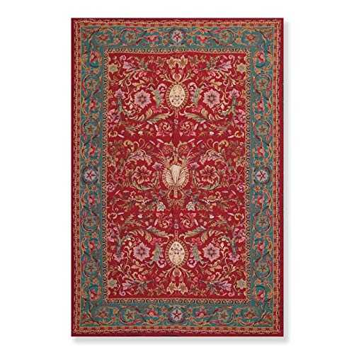 5'9"x8'9" Red Turquoise Brown, Tan, Beige, Multi Color Hand Woven French Aubusson Needlepoint Area Rug 100% Wool Traditional Design Oriental Rug - ORH10836