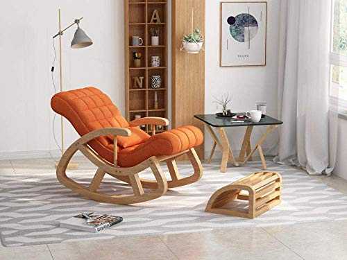 Solid Wood Rocking Chair Adult Solid Wood Bedroom Living Room Recliner Chair Siesta Chair Lazy Sofa Bearing Weight 200Kg