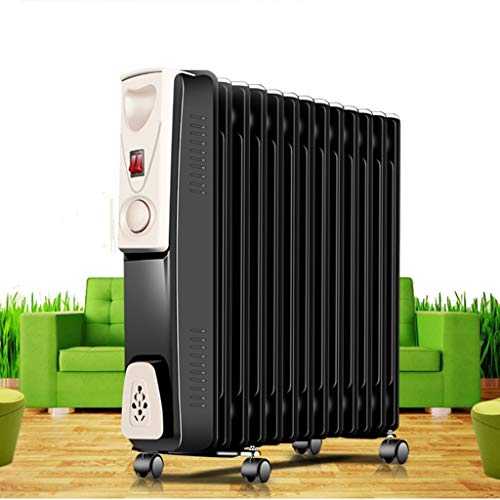 New Energy Saving Oil Filled Radiator 13 Fin, 2000W, 3 Power Settings, Adjustable Thermostat, Thermal Safety Cut Off Quiet Electric Heater For Home And Office ( Size : 46*10*62cm(11 Fin) )