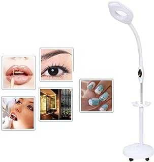 ZJGT Beauty Salon Floor Standing Magnifying Glass Lamp, 16X LED Light Ultra Bright Energy Saving With Rolling Floor Stand For Skin Care Beauty Salons Manicure Tattoo 93