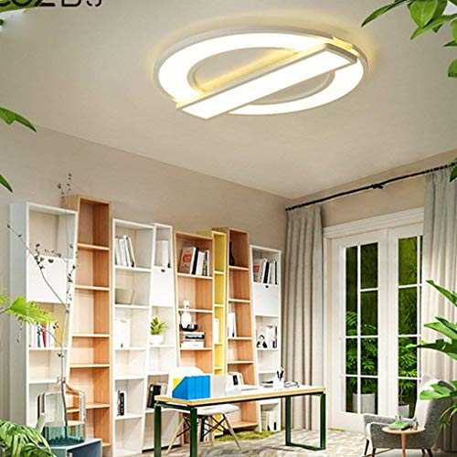 Durable 38W LED Ceiling Light Creative Personality Living Room Dining Room Bedroom Study Decorative Ceiling Lamp Modern Minimalism Round White Acrylic Iron Metal Interior Lighting Ø40cm Dimming 3