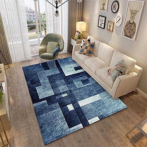 Blue Living Room Abstract geometric anti-skating dirty water washing living room bedroom home decoration carpet geometric area rug soft popular300x450CM