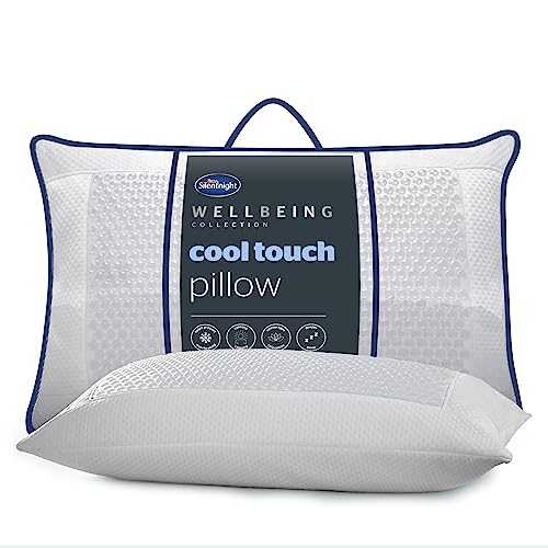 Silentnight Cool Touch Pillow - Cooling Pillow for Sleeping Cold Pillows Cool Gel Pillow Pad for Night Sweats Wellbeing Collection Cooling Pads