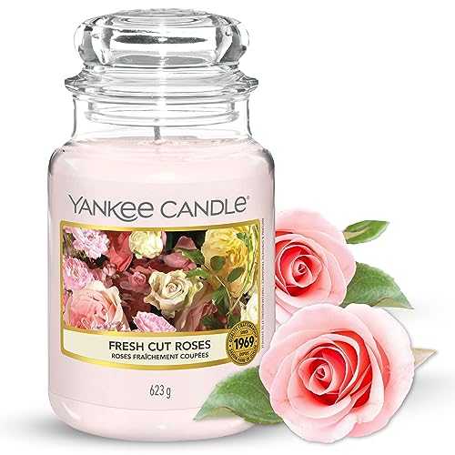 Yankee Candle Scented Candle | Fresh Cut Roses Large Jar Candle | Long Burning Candles: up to 150 Hours | Perfect Gifts for Women
