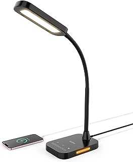 Lastar LED Desk Lamp, 12W Flexible Gooseneck Table Lamp, Office Desk Light with Night Light, USB Port, Touch Control, 5 Color Temperatures & 7 Brightness Levels, Memory Function for Home Office