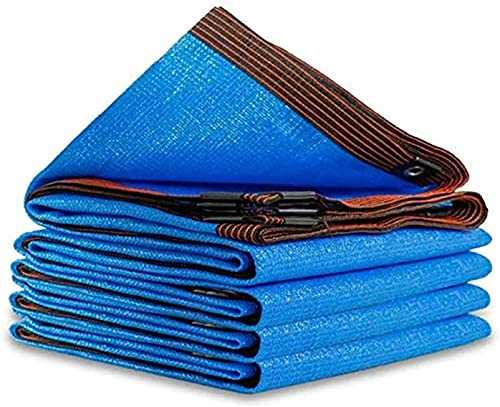 HYHMJ-Sunblock Fabric Shading Rate 90% Sun Shade Sail Easy Stretch Wear-Resistant Sunblock Sun Shade Canopy for Garden Swimming Pool Camping,Blue,7.5x9m