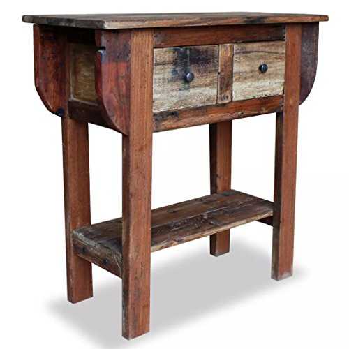 Tidyard Console Table Antique-Style for Placing Glasses Vases Fruits Ornaments Solid Reclaimed Wood Type D