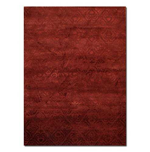 4'x6' Marta Burgundy Hand Knotted Wool Persian Design Oriental Area Rug