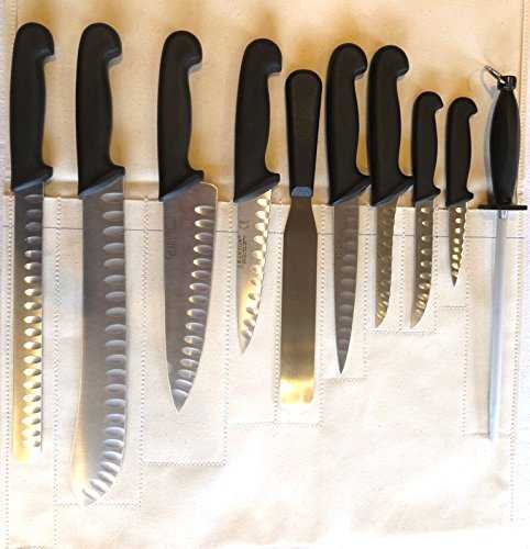 Granton THE ORIGINAL EDGE KNIFE 10 PC PROFESSIONAL CHEFS KNIFE SET IN WALLET.