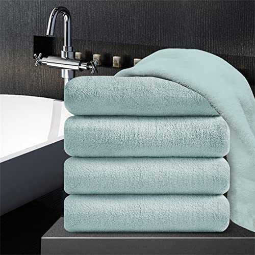 4 Piece Oversized Bath Sheet Towels (35 x 70 in,Light Blue) 700 GSM Ultra Soft Bath Towel Set Thick Large Cozy Plush Highly Absorbent Towels Quick Dry Bathroom Towels Hotel Luxurious Towels