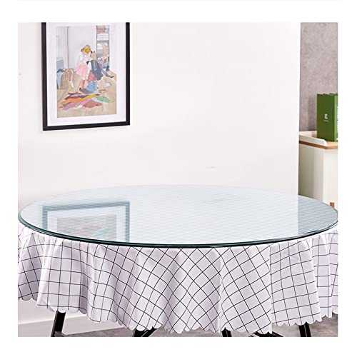 Round Table Top Glass Table Protector Thickened Tempered Glass, High Temperature Resistance High Strength Bearing 300KG, Great for Dining Tables Desks Kitchen Dining Table Top (Size : 80cm-31inch)
