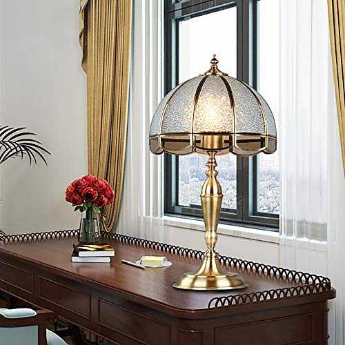 Floor Lamps Table Lamp Traditional Antique Brass Style Gold Metal Base Living Room Bedroom Bedside Table Lamp Shape Elegant and Not Easy To Break E27 Lamp Head Does Not Hurt The Eye