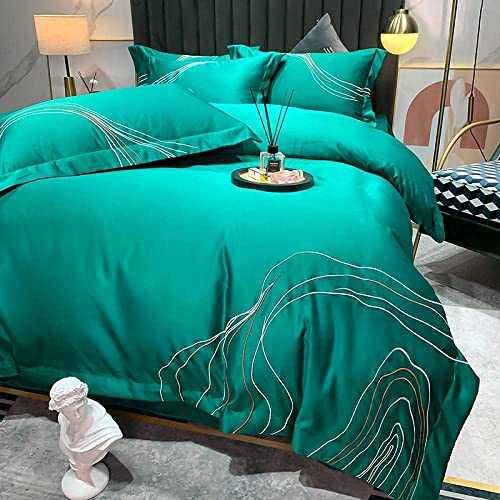 FDSGEWW Duvet Cover Double Bed Luxury Opal Faux Silk Bedding Duvet Cover Set Including Pillowcases-B_1.8m Bed(4pcs) (Fly 1.8m bed(4pcs))