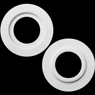2 Pieces Metal Lamp Shade Reducer Ring for ES/E27 to BC/B22 Plate Light Fitting Lampshade Washer Adaptor Converter (White)