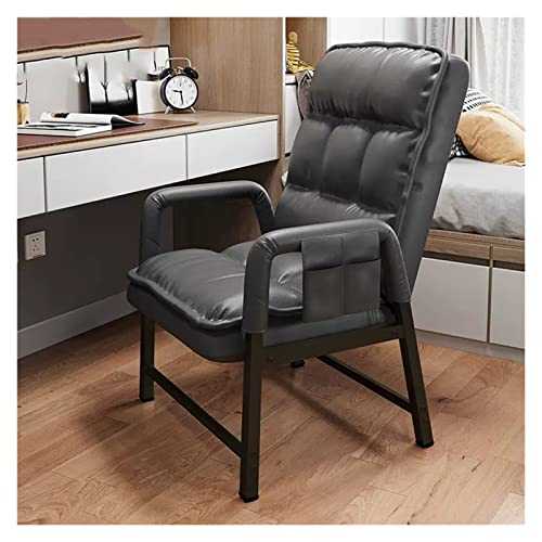 Leather Accent Chairs with Adjustable Backrest & Ottoman Ergonomic Lounge Chair High Back Single Reclining Sofa Chair,Comfy Back Chair Armchair with Thick Padding/Nero/with Ottoman