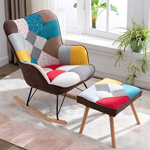 Whp Leisure reading chair Rocking chair Coffee chair patio garden Vacation Sun lounger Nap lounge chair Backrest armchair Recliner Deck chair Dining chair Home office chair