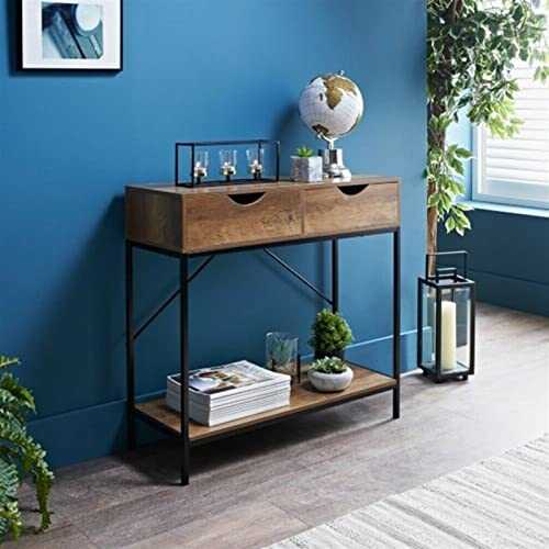 ZLLY Living Room Corridor End Table Console Table Console Table with Wooden Drawers and Shelf Perfect For Your Living room