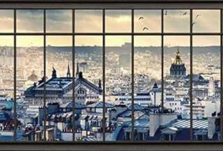 Scenolia Decorative Wallpaper for Posters 3 x 2.70 m Paris Roofs Design and Photo Wall XXL HD Quality