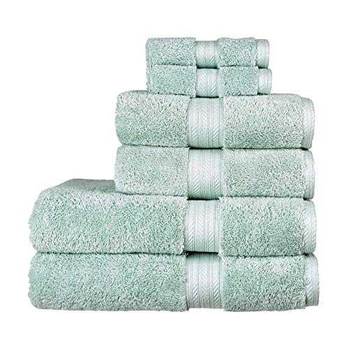 Christy Renaissance 6 Piece Towel Set in Eggshell 100% Egyptian Cotton - Luxuriously Soft & Super Absorbent - 675 GSM - 2 Bath, 2 Hand & 2 Face Towels