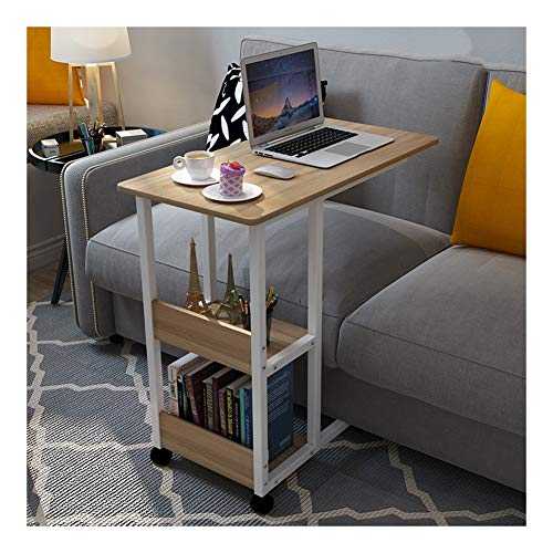 YZZSJC Side Table in C Shape Days Overbed Table，Mobile Stand Up Desk，Mobile Computer Desk Suitable For Bedroom, Living Room, Balcony Over bed table (Color : Antique oak)