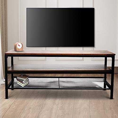 Industrial TV Cabinet for TV , TV Stand, Console, Small Coffee Table with Metal Frame, for Living Room Bedroom, Bedroom, Home, Office，Rustic Brown， 39.3 x 40 x 52 inches